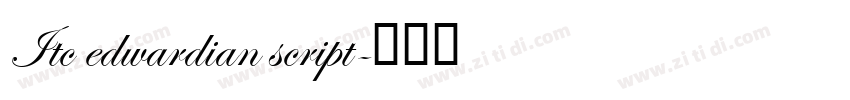 Itc edwardian script字体转换